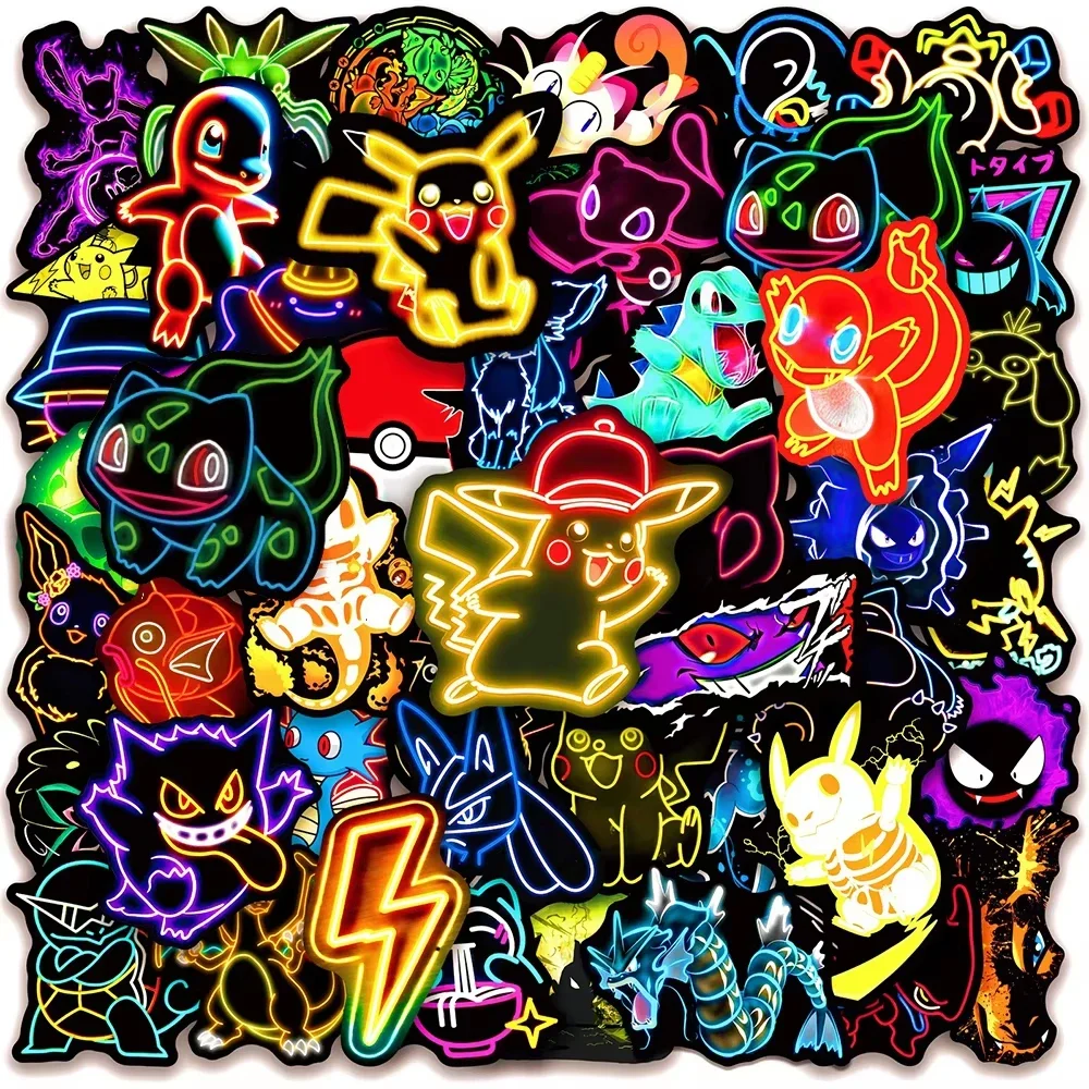 100pcs Neon  Pokémon  Stickers - Skateboard review and price